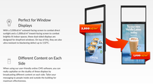 Load image into Gallery viewer, Digital (Window) Advertising Display (FREE Brkt. & Del.) - Optional CMS