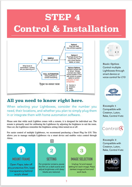 Helping you choose the best methods to control, install, and set up your lightboxes and images