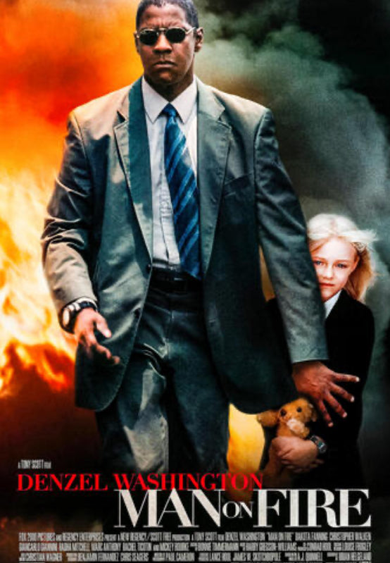 Man on Fire Movie Poster Transparency