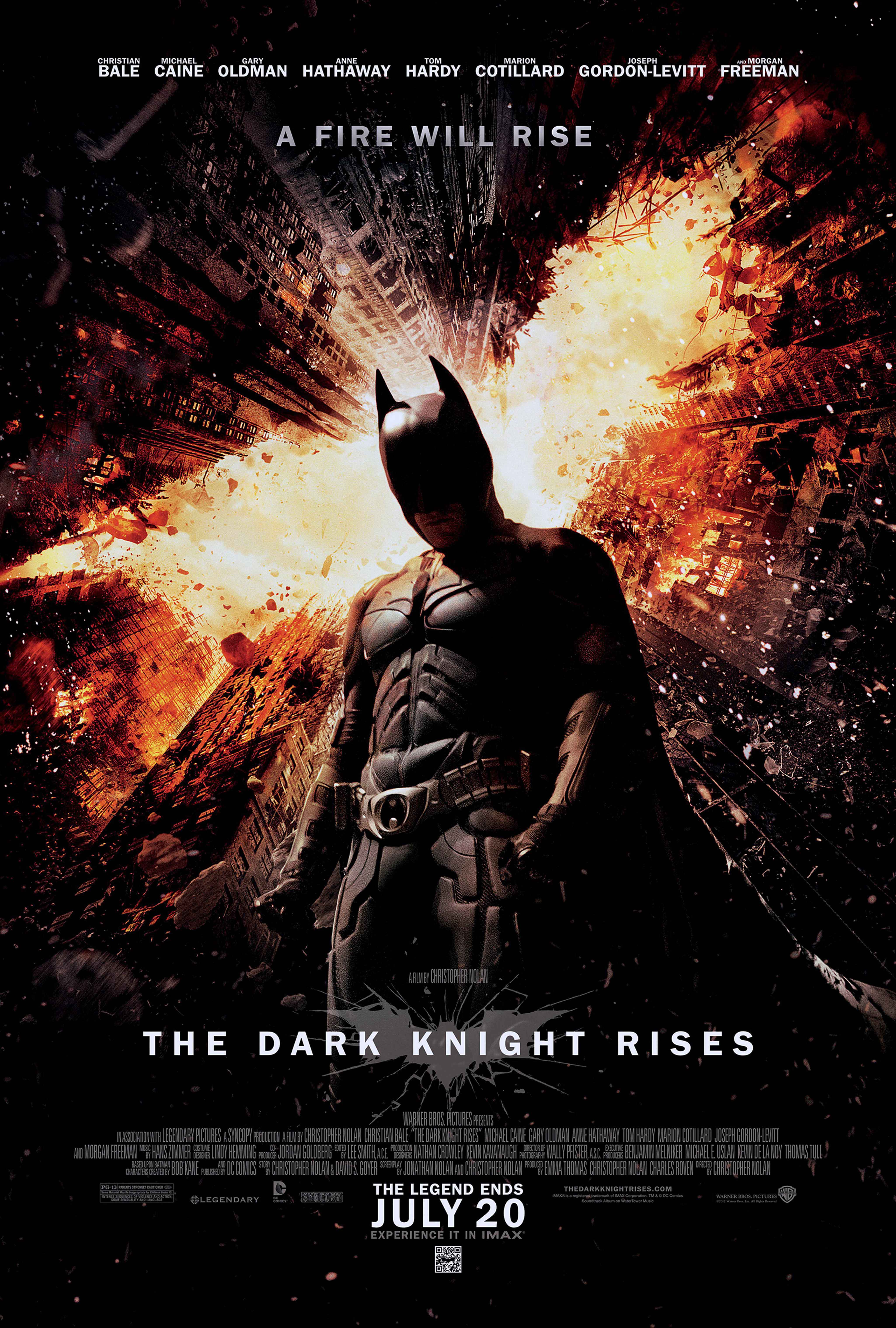 Batman The Dark Knight Rises Movie Poster Transparency