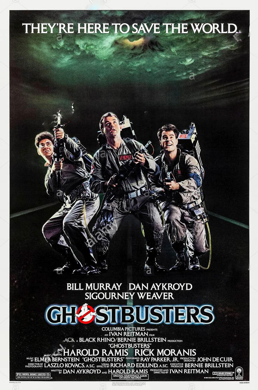 Ghostbusters Movie Poster Transparency
