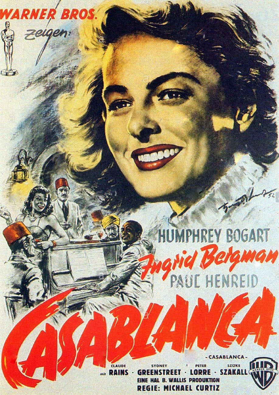 Casablanca Movie Poster Transparency