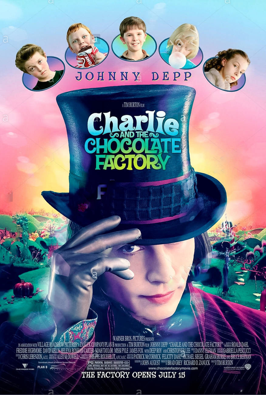 Charlie and the Chocolate Factory Movie Poster Transparency