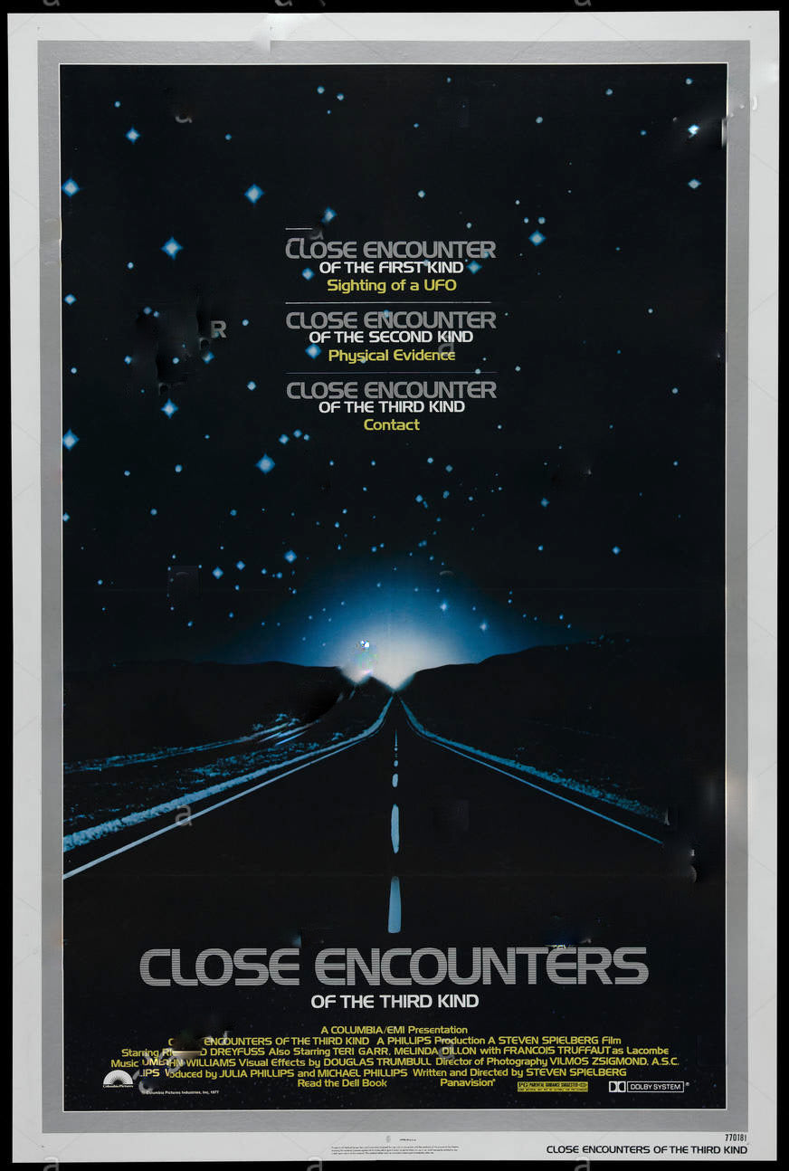 First Encouter Move Poster Close Encounters Movie Poster – Cinema Lightboxes