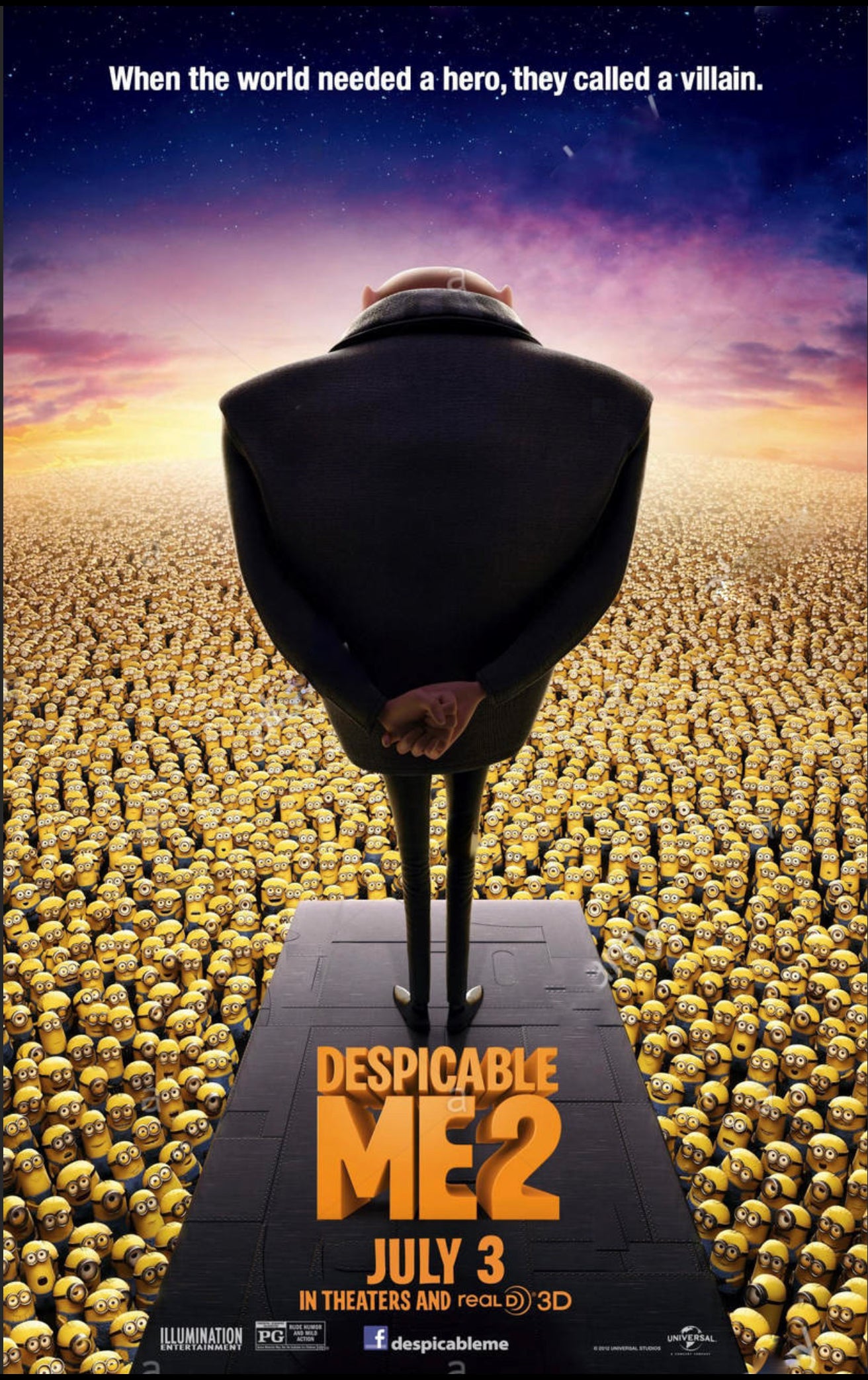 Despicable Me 2 Movie Poster Transparency