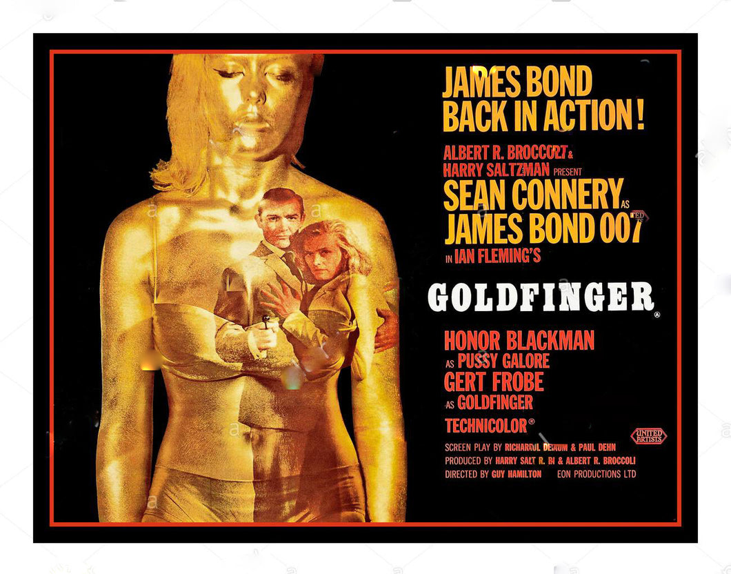 James Bond Goldfinger Movie Poster