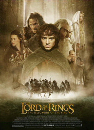 Lord of the Rings The Fellowship of the Rings Movie Poster Transparency