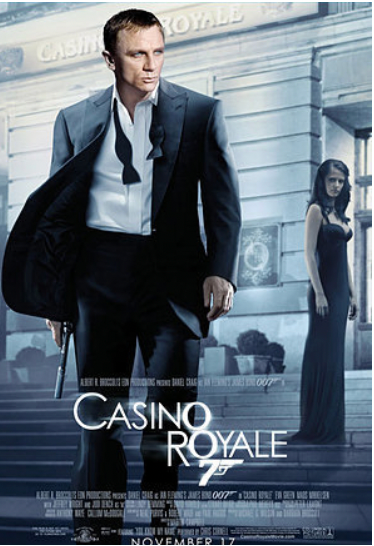 James Bond Casino Royale Movie Poster Transparency