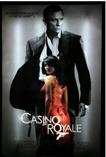 James Bond Casino Royale Movie Poster Transparency