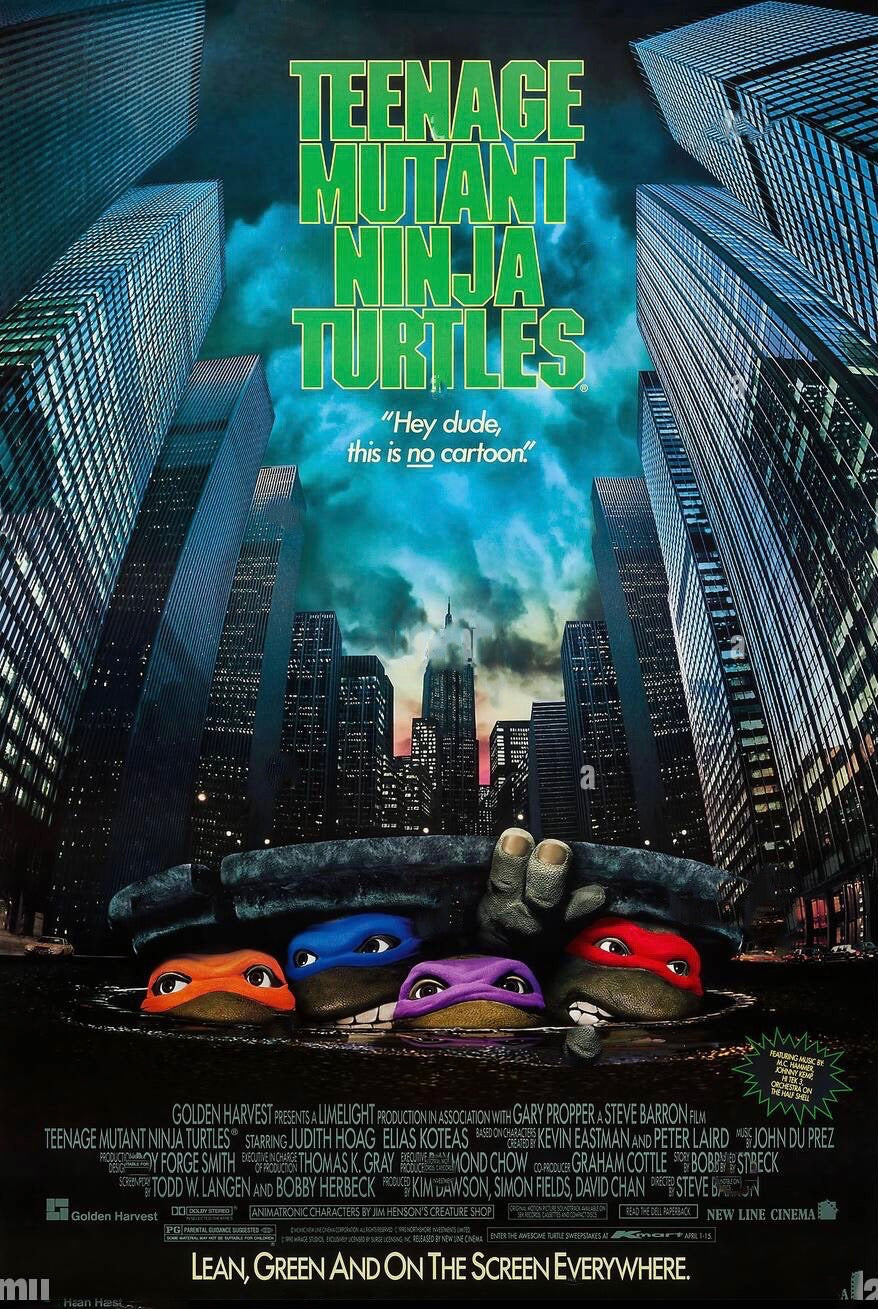 Teenage Mutant Ninja Turtles 3 Movie Poster Transparency